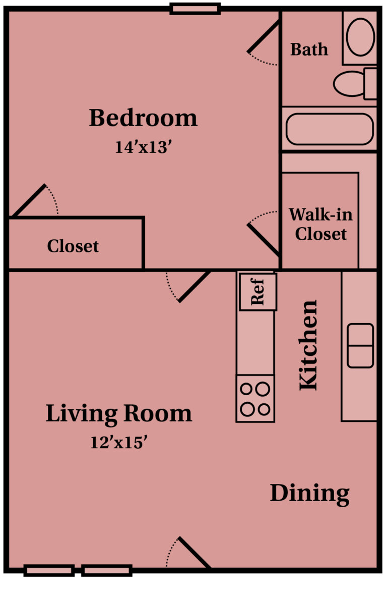 Poteau Apartment, Riviera floor plan