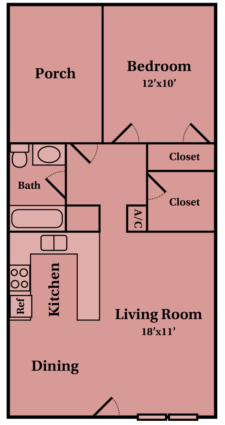 Howe Apartment, Cedar Street floor plan